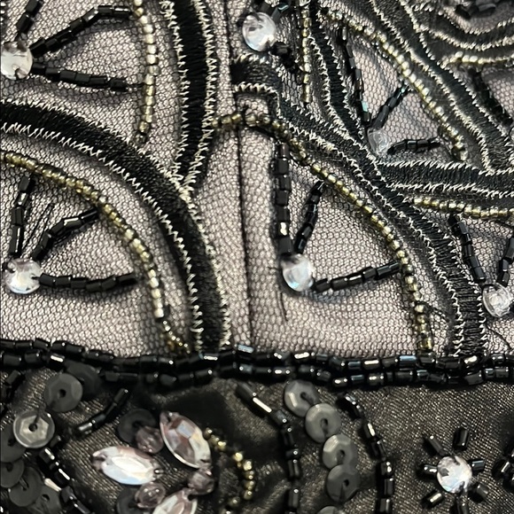 Sue Wong Nocturne Black/Gray Beaded Dress Az 6 - Picture 10 of 10